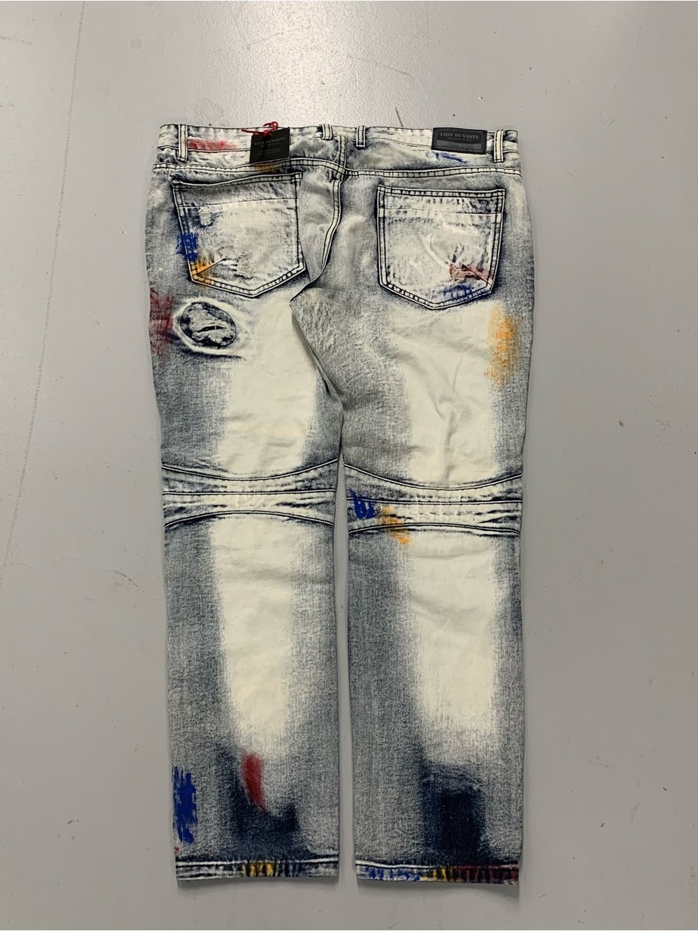 Lion Dynasty Premium Distressed Jeans - Size 42 Slim - Picture 2 of 7